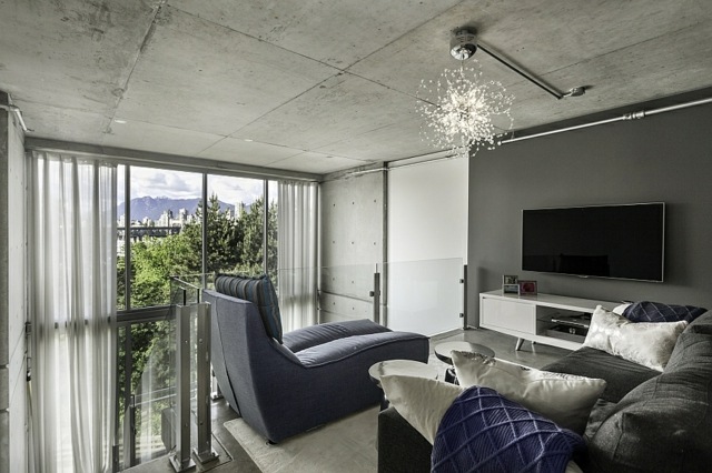 loft design mezzanine lounge canape tele