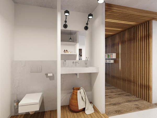 lofts-design-Mooseberry-Design-salle-bains-blanche-couleur-bois lofts design