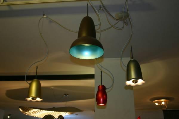 luminaires de suspension couleurs métalliques
