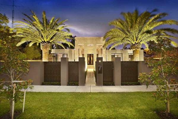 maison luxueuse cloison palmier