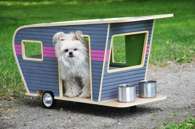 maison pour chien deco forme caravane