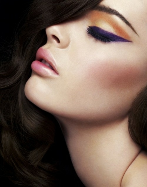maquillage mariee orange violet