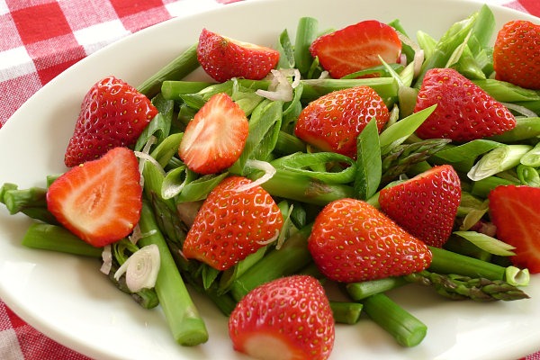 menu noël facile fraises asperges