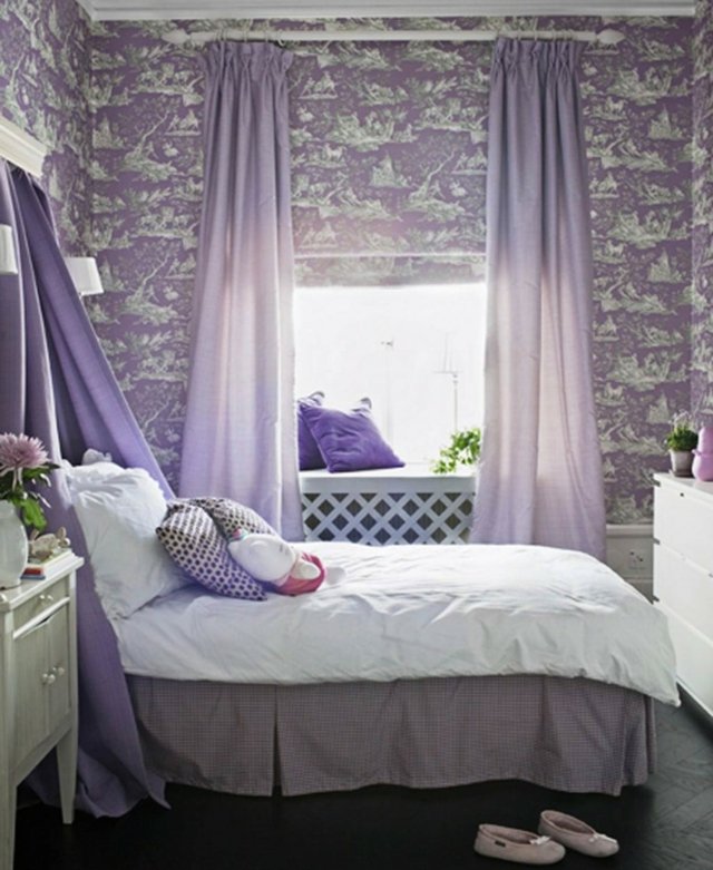 meuble chambre fille violette