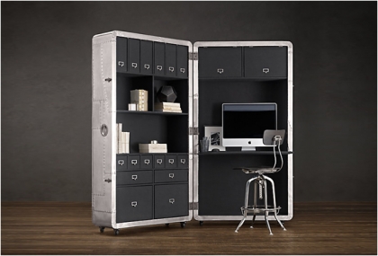 meuble-design-bureau-pratique-restoration-hardware-blackhawk-secretary