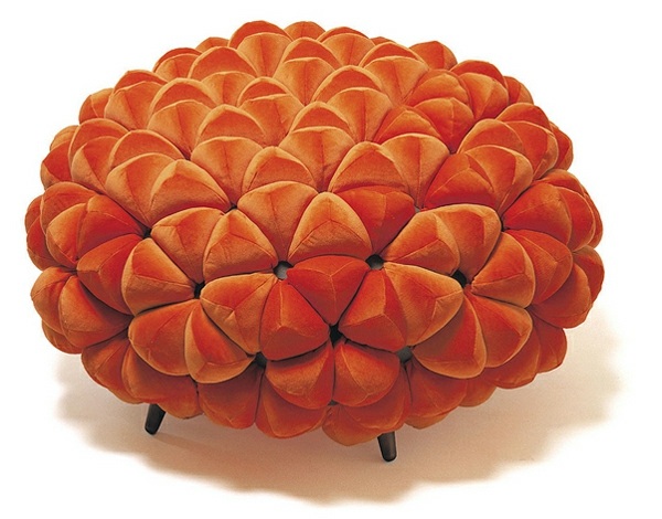 meuble design orange vif moderne