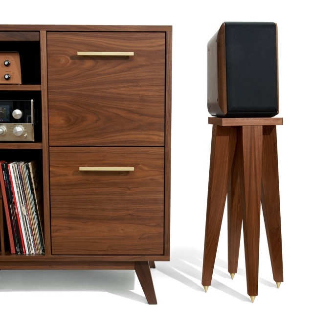 meuble-rangement-disques-noirs-design-Atocha-Design-tiroirs-supporthaut-parleur meuble rangement design