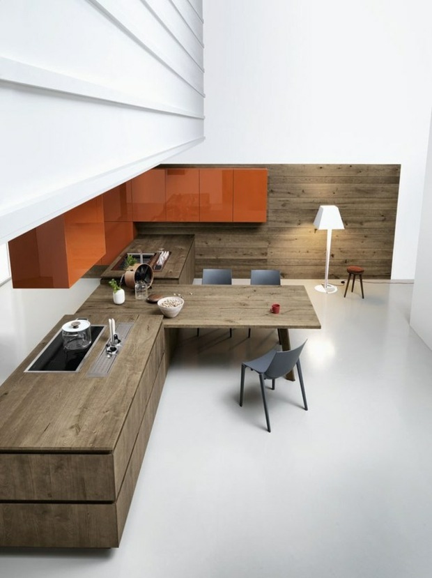 meubles cuisine bois chene design