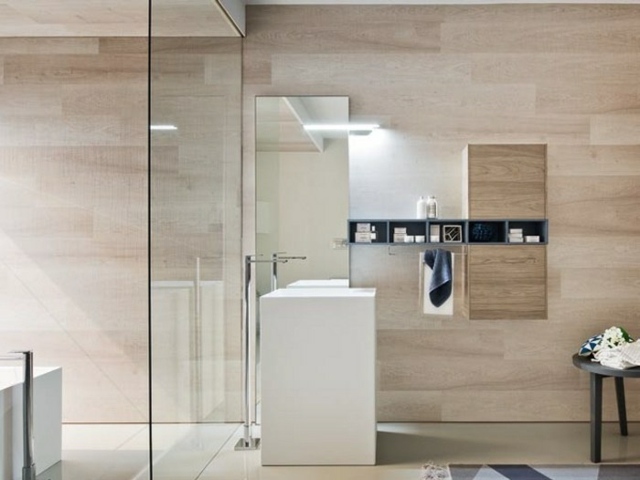 meubles salle de bains minimaliste marbre