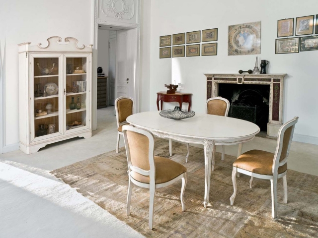 meubles salle à manger traditionnelle-blanche