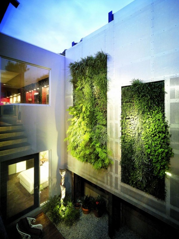 mur végétalisé moderne