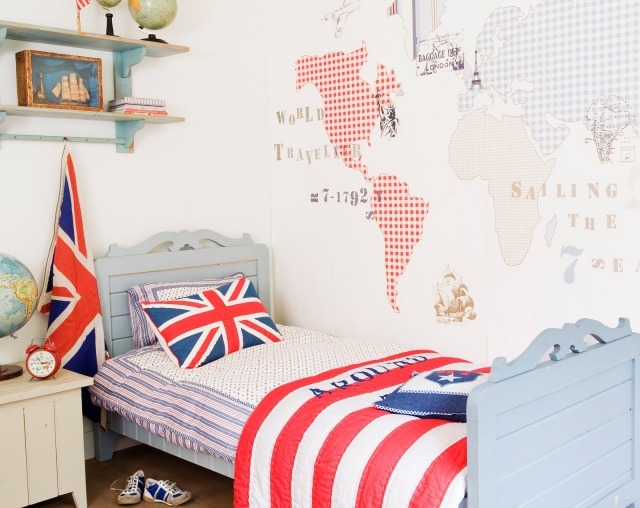 papier-peint-enfant-blanc-carte-continents-accents-drapeau-Angleterre