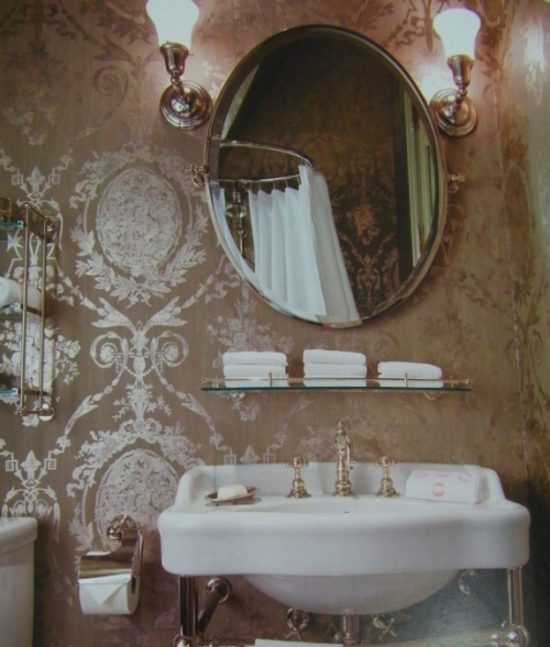 papier peint original salle bain