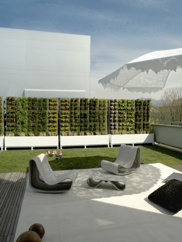 patio moderne meubles intéressants