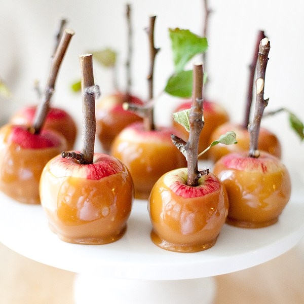 pommes caramelisées décoration d'automne originale