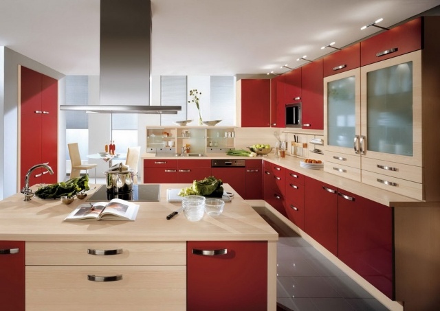 rénovation-cuisine-contemporaine-rouge-bois
