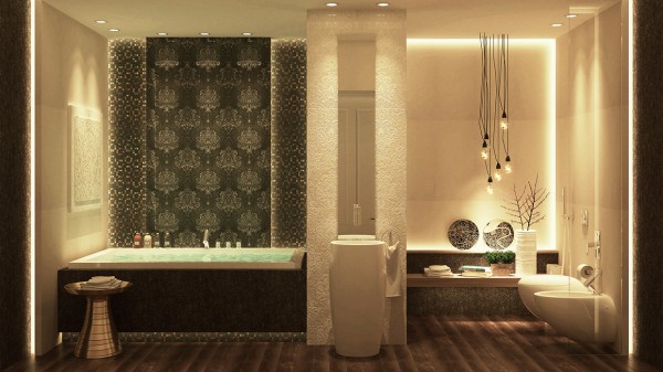 salle de bain de luxe motifs-baroques
