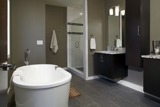salle bain design gris