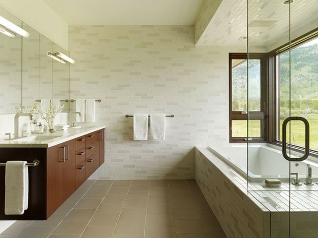 salle bain design rectangulaire