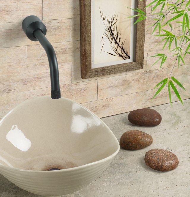 salle de bain zen vasque pierre-cadre-bois-galets