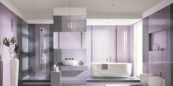 salle de bain couleur lavande