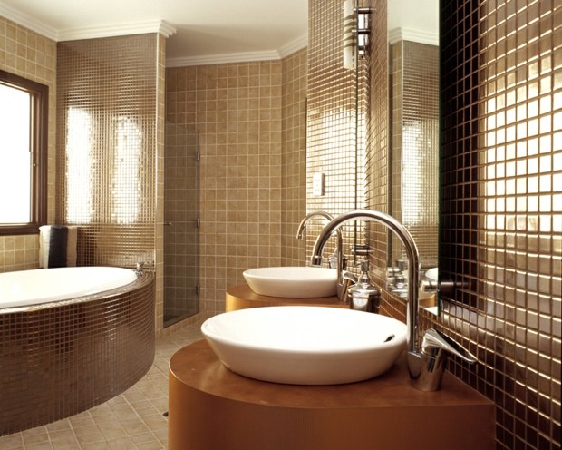 salle de bain design carrelage petits carrés