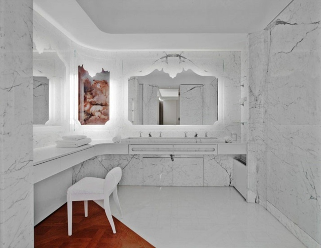 salle de bain marbre luxe