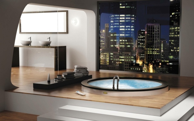 salle de bain moderne minimaliste- baignoire 