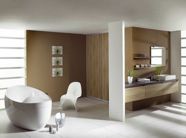salle de bain moderne minimaliste- bois