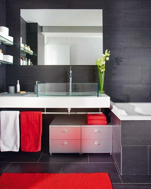 salle de bain moderne minimaliste décorée