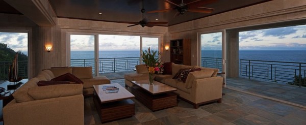 salon cosy résidence luxueuse hawaii