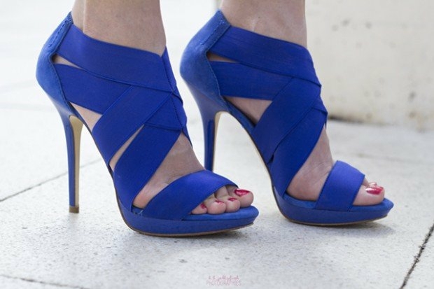 sandales femme bleues modernes