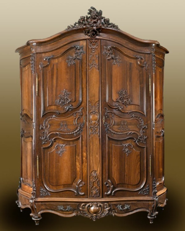 style baroque armoire design bois