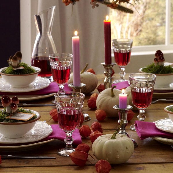 table à manger décoration d'automne