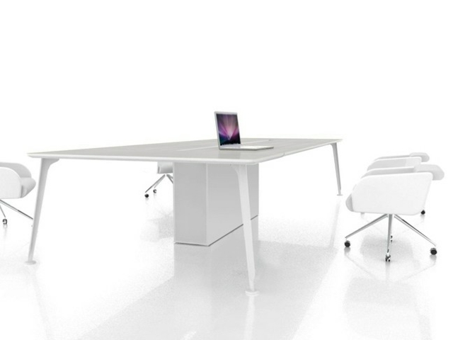 Mobilier de bureau moderniste hi-tech chaises blanches