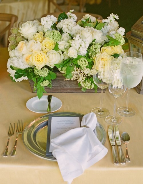 table deco pot fleurs