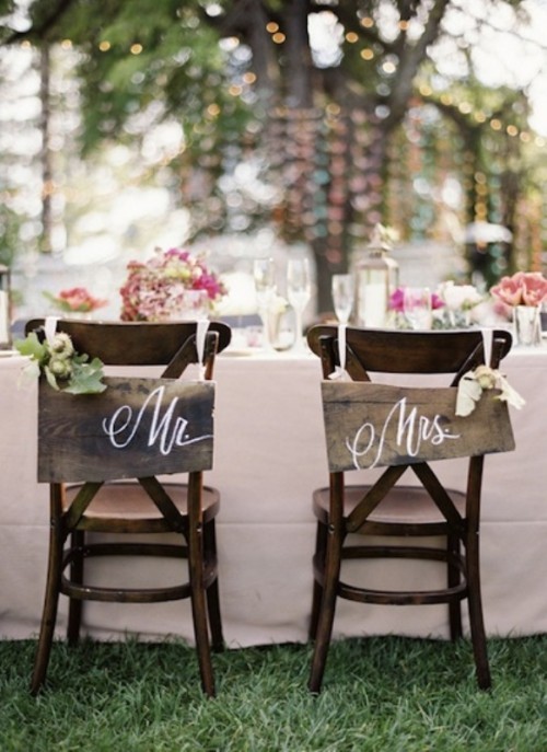 table des mariés reception jardin monsieur madame rose