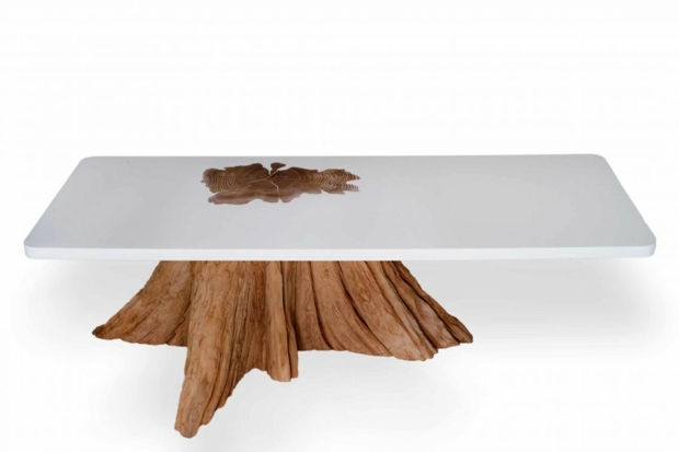table design tronc arbre original