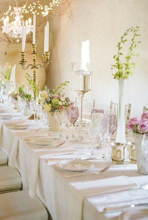 table elegante deco bougies