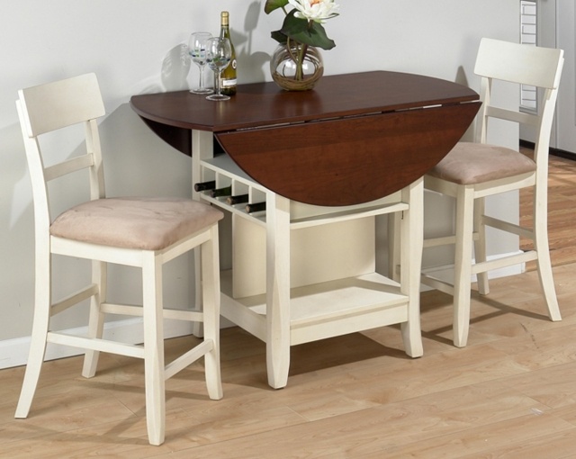 table-extensible-idée-originale-bois-forme-ronde-couleur-blanche