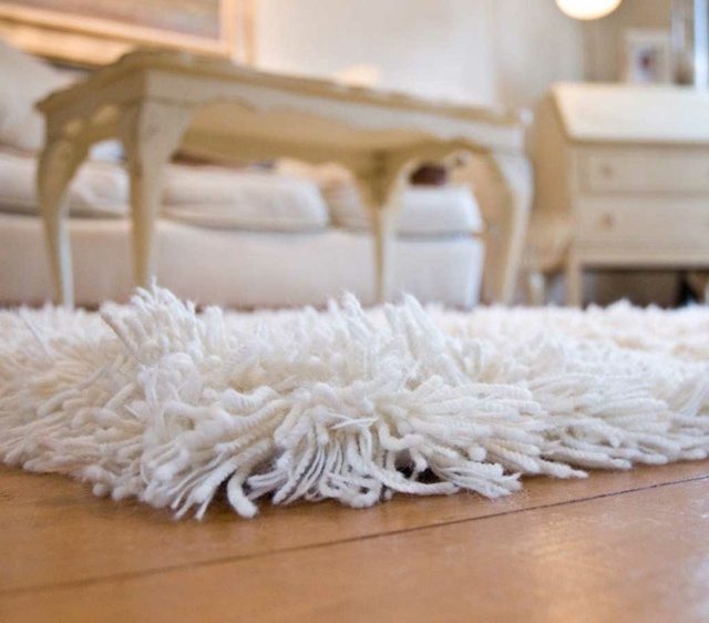 tapis design blanc moderne