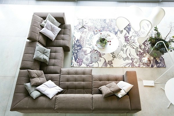 tapis motif floral deco salon