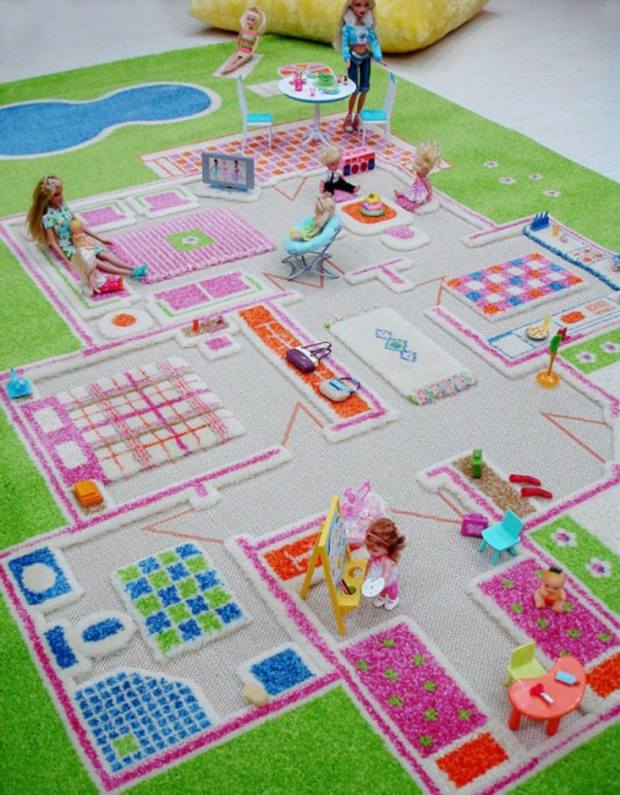 tapis chambre fille idee