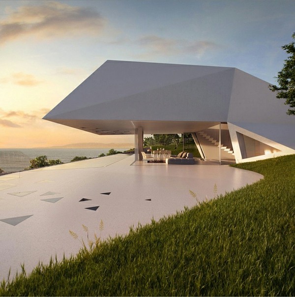 villa contemporaine design futuriste grèce