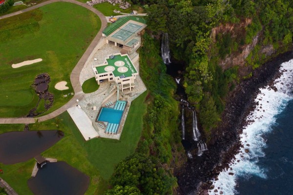 vue aérienne hawaii résidence piscine