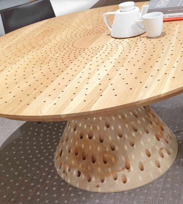 vue ensemble table bois design